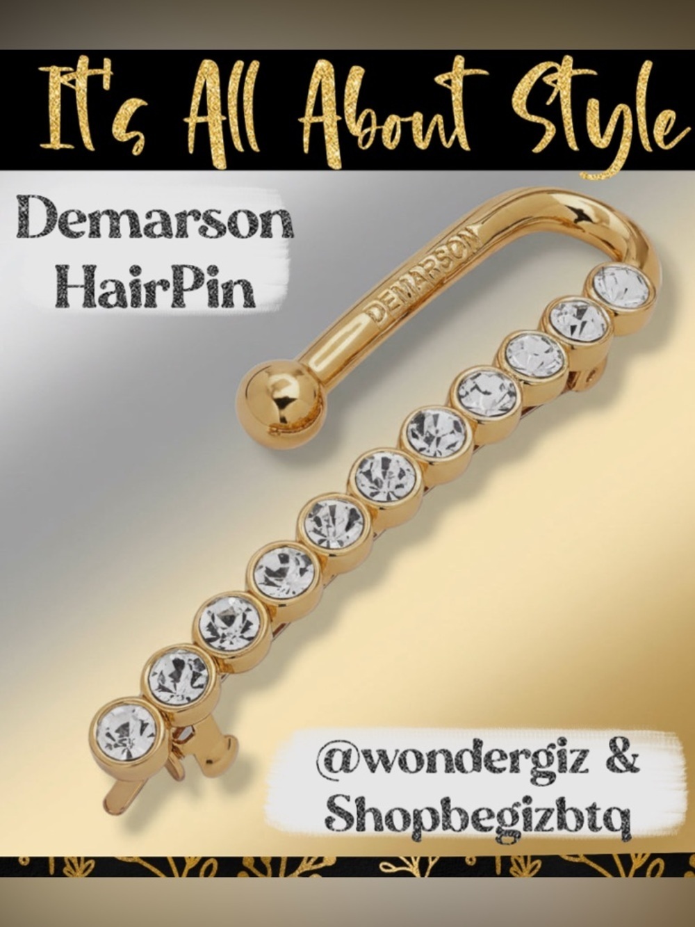 Authentic Demarson Delicate Statement HairPin To Call the Attention of Everyone